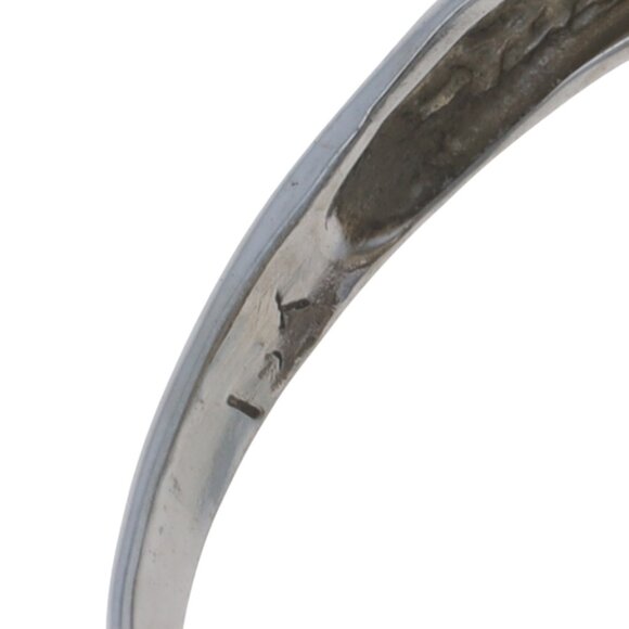 White Gold Diamond Art Deco Three-Stone Ring 18k Single .15ctw Vintage Filigree - Picture 6 of 6